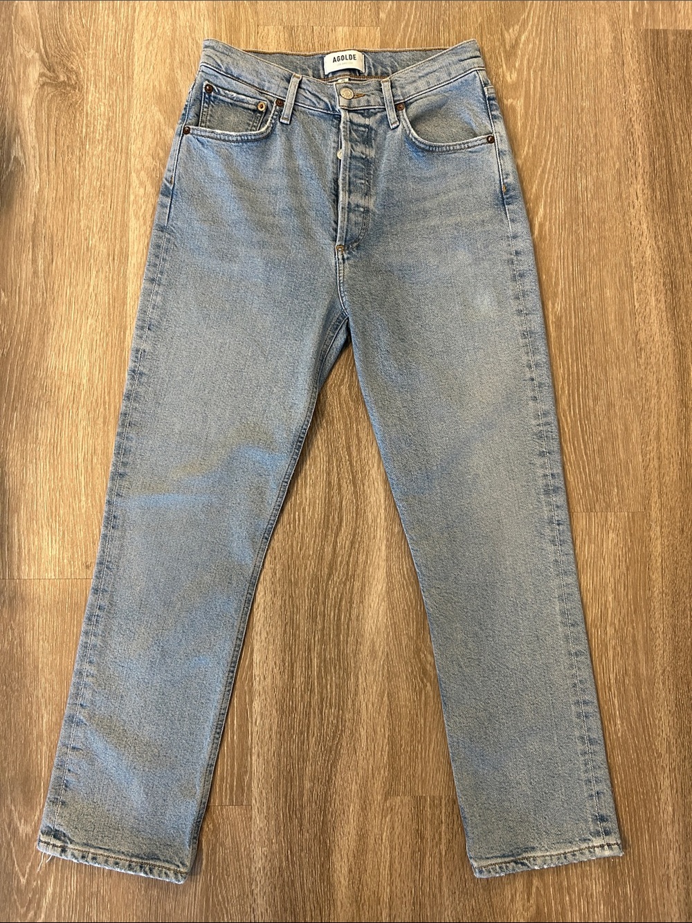 Agolde - Riley High Rise Straight Jeans